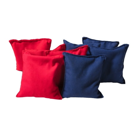 Cornhole Corn Hole Toss Bean Bag Beanbag Replacement - 4 Red & 4 Navy Blue (8 Bag Beanbag ...