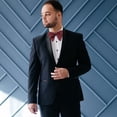 thumbnail image 4 of Men Big Bow Ties, Classic Solid Bowtie Adjustable Formal Neck Bowtie Tux Bowtie For Men Wedding Party Accessories, 4 of 7