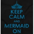 thumbnail image 2 of Keep Calm Mermaid On Beach Day Cute Women's Plus Size Graphic Tee Brisco Brands 2X, 2 of 5