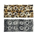thumbnail image 4 of Trendy Women's Headbands in Print with Hollow Studded Detail Fashion Head Wrap Headwear for Street Style Looks, 4 of 15