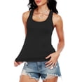 thumbnail image 6 of Cadmus Womens Workout Tank Tops Scoop Neck Summer Sleeveless Basic Shirt Ribbed Racerback Blouses, 6 of 7