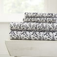 thumbnail image 1 of ienjoy Home Ensemble de Draps 4 Pcs Motif Éclat de Vignes, Grand, Marine, 1 of 1