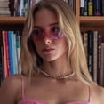 thumbnail image 7 of Rimless Hot Pink Y2K Wrap Around Women's  Oversize Gradient Lens Shield Sunglasses, 7 of 7