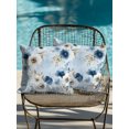 thumbnail image 4 of Outdoor Pillows Waterproof, Blue White Floral Bedding Throw Pillows with Insert for Couch Sofa Bed, Oil Painting Farmhouse Chic Flowers 18x18 Inch Pillowcases Decorative Camping Patio Pillow Set of 2, 4 of 8