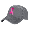 thumbnail image 4 of Women's Breast Cancer Awareness Month Printed Washed Baseball Cap Outdoor Sports Hat, 4 of 6