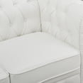 thumbnail image 4 of Naomi Home Modern Chesterfield Loveseat , Upholstered Cushion Loveseat  For Home - Color: White, 4 of 12