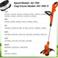 thumbnail image 2 of AF-100,8 Pack Compatible with Black+Decker, AF-100 0.065" String Refill 240ft Automatic Feed String Trimmer Replacement Spool Line for Black&Decker(5 Spool+3 Cap+3 Spring), 2 of 6