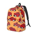 thumbnail image 4 of Geaub red cars durable canvas backpack: stylish, lightweight, and spacious with adjustable straps, 4 of 7
