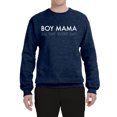 thumbnail image 2 of Boy Mama All Day Everyday Mom Son Gift | Mens Mother's Day Crewneck Graphic Sweatshirt, Vintage Heather Navy, X-Large, 2 of 4
