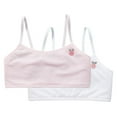 thumbnail image 2 of Training Bras for Big Girls 8-14 Years Racerback Seamless Teens Padding Bra 2 Packs Hot Pink 8-9 Years, 2 of 6