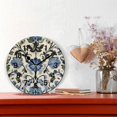 thumbnail image 2 of Yayeee 10" Wall Clock Battery Operated Quartz Round Silent Non-Ticking Home Decor, Blue Floral, 2 of 6