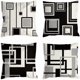 thumbnail image 1 of Juego de fundas de almohada abstractas de lino blanco y negro x4 x 45 cm, 1 of 3