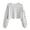 #075-Gray, variant on Craaazy Trendy Womens Flower Print Cropped Sweatshirt Crew Neck Long Sleeve for Casual Outings Gifts