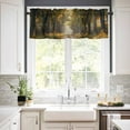 thumbnail image 3 of Brown Trees Kitchen Valances for Windows 42x12 Inch Kitchen Curtains Valances Rod Pocket Forest Art Decor Spring Summer Nature Leaf Bathroom Window Valances for Window Treatment Decor, 3 of 6