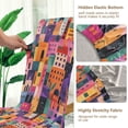 thumbnail image 5 of Yayeee 2 Pack Dining Chair Covers Stretch Parson Chairs Slipcovers Seat Protector, Art Buildings, 5 of 6