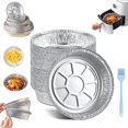 thumbnail image 1 of Ensemble de 50 Pcs Doublures Réutilisables en Aluminium pour Friteuse à Air Chaud, 6-9 Po Doublures Antiadhésives Jetables en Aluminium, Doublure de Qualité Alimentaire pour Cuisson, Friture, Micro-Ondes, Grillades (100 Pcs, 8 Po), 1 of 8