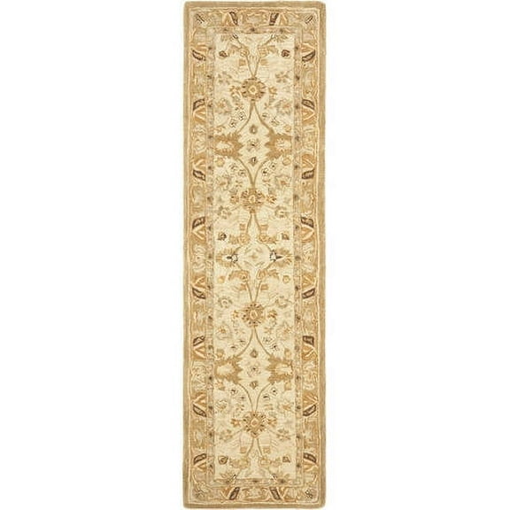 SAFAVIEH Anatolia Sharon Floral Runner Rug, Silver/Light Brown, 2'3" x 10'