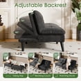 thumbnail image 7 of Walsunny Convertible Futon Sofa Bed, Foldable Sleeper Futon with 3-Angle Adjustment, Multifunctional Folding Futon Couch for Small Space, Black, 7 of 7