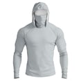 thumbnail image 2 of Dresfit Sun Shirt Mens Cooling Hooded Fishing Shirts Summer 2026 Long Sleeve Outdoor Hoodies Big and Tall Upf 50+ Hiking Pullover with Face Mask Light Gray 3XL, 2 of 9