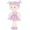 thumbnail image 5 of Onetoo Muñeca De Trapo Muñeca De Felpa Muñeca Suave para Niñas Primera Muñeca Bebé Felpa Durmiendo Abrazo Buddy Doll Wear Estrella Púrpura Vestido Sin Mangas 14"", 5 of 5
