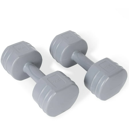 Tone Fitness Vinyl Coated Cement Dumbbells, 15 lb (Best Exercise To Lose Weight And Tone Up At Home)