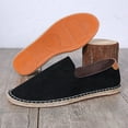 thumbnail image 4 of Men Breathable Linen Canvas Shoes Slip on Flats Casual Driving Shoes Footwear, 4 of 5