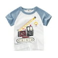 thumbnail image 2 of WOLLED Kids Toddler Summer Short Sleeve Tee for Boys 100% Cotton T-Shirts Baby Cartoon Crewneck Tees Color-Coded Blouse Tops 1-10 Years Old, 2 of 9