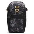 thumbnail image 1 of Mochila Under Armour Utility con estampado de béisbol unisex en negro y dorado, 1 of 5