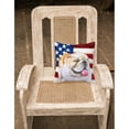 thumbnail image 2 of Carolines Treasures BB9639PW1818 English Bulldog Patriotic Fabric Decorative Pillow  18H x18W multicolor, 2 of 2