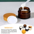 thumbnail image 2 of 6pcs Travel Cream Jars with Lid Amber Glass Round Jar Refillable Cosmetic Container, 2 of 6