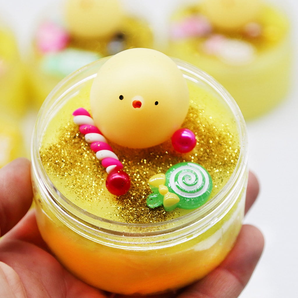 New Small Animals Cotton Mud Puff Slime Putty Scented Stress Kids Clay
