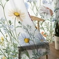 thumbnail image 5 of Spring Floral Sheer Curtains 63 Inches Length 2 Panels Set, Window Sheer Curtains for Living Room/Bedroom, Wildflowers Herbs Summer Botanical Light Filtering Rod Pocket Curtain 52'' x 63'' x 2, 5 of 7