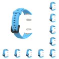 thumbnail image 1 of Sidaley Correa de reloj Correa de silicona de repuesto a prueba de agua ajustable Correa de reloj resistente al desgaste Buena elasticidad Azul Cielo azul 10Conjunto, 1 of 6
