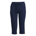 thumbnail image 5 of RealSize Women's French Terry Cloth Capri Pants with Pockets, XS-XXXL, 5 of 6
