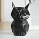 thumbnail image 3 of Creativo Cerámica Estatuas Esculturas Coleccionables Recuerdos Regalos Animales Pájaros Estatuillas para pequeña sala Soporte de TV Oficina Negro 85x8x145cm Soledad Escultura de estatuilla de búho, 3 of 8