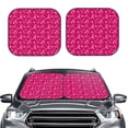 thumbnail image 2 of Balery Breast Cancer Awareness6 Parasol para parabrisas de coche de 2 piezas | Parasol plegable para parabrisas delantero de coche para la mayoría de sedanes-Small, 2 of 6
