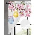 thumbnail image 2 of Easter Eggs Swag Valances for Windows, Small Curtains Drapes, Butterfly Flowers Spring Watercolor Branch Floral Kitchen Window Curtains Over Sink Window Treatment Valance for Bedroom/Bathroom 56"x36", 2 of 5