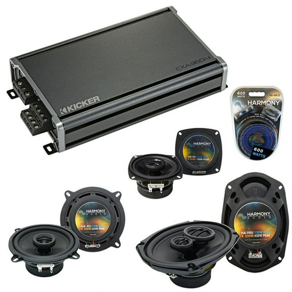 Fits Cadillac DeVille 1996-1999 Speaker Upgrade Harmony Speakers & CXA360.4 Amp
