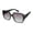 Black, variant on Women's MS123 Modern UVA and UVB Protective Square Fashion Sunglasses, 58mm