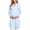 Blue, variant on Women's Maternity Long Sleeve Lab Coat Turn-Down Collar Button-Front Work Uniform with Pockets for Clinic Healthcare Nursing Attire Solid Color (White, 3XL).