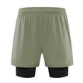 thumbnail image 1 of Pantalones cortos 2 en 1 para correr para hombre, para entrenamiento, yoga, gimnasio, deportivos, con bolsillos con cremallera para teléfono, 1 of 5