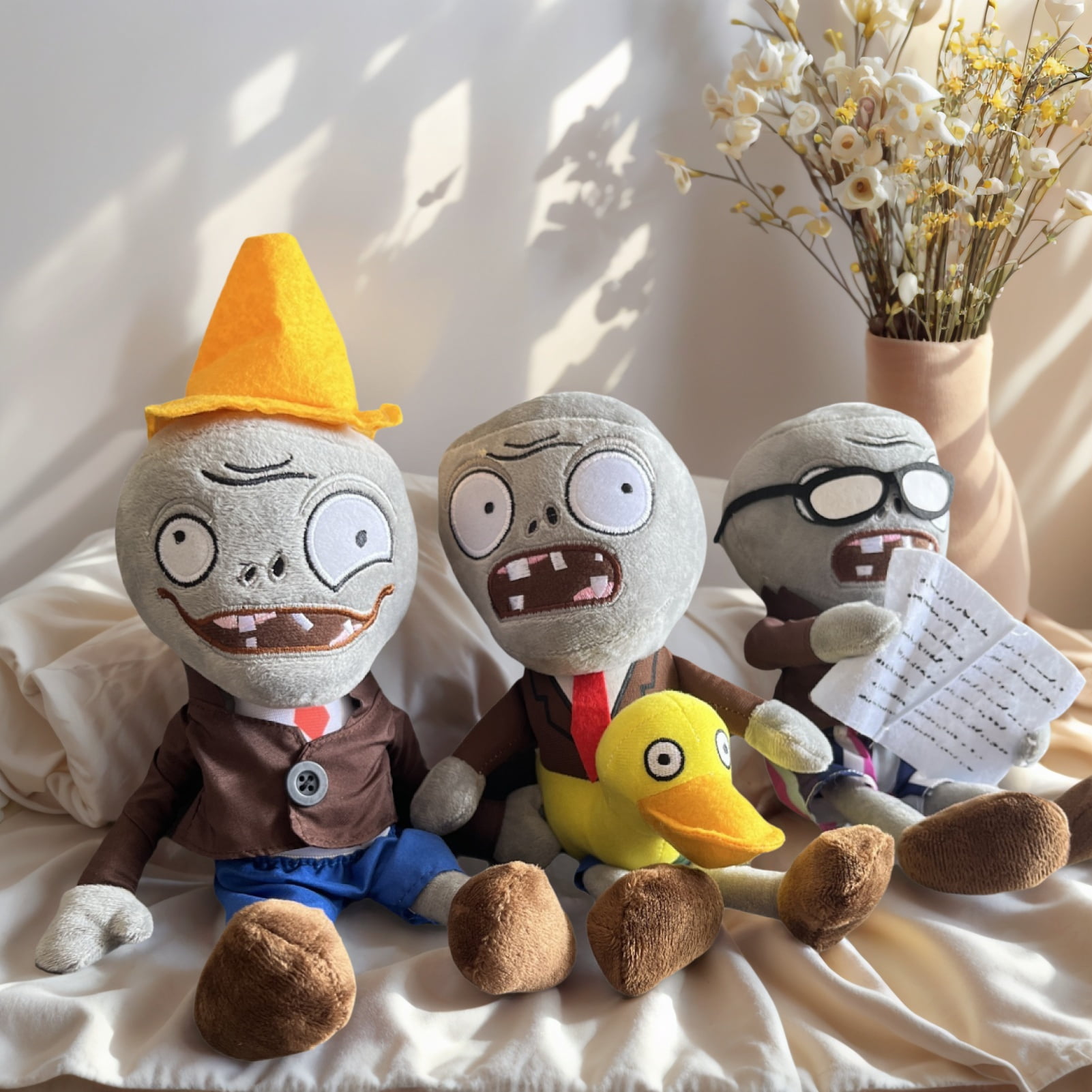 6Pcs Plants vs Zombies Plush Toys Zombie Sets,Ducky Newspaper Conehead  Zombie,Sunflower Chomper Cherry Bomb Plant Soft Plants vs Zombies Toys PVZ  Plush 1 2 for Birthday,Party,Halloween & Christmas - Walmart.com