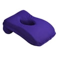 thumbnail image 1 of Almohada de terciopelo boca abajo, almohada de espuma viscoelástica de rebote, cojín para descansar la siesta, color morado, 1 of 8