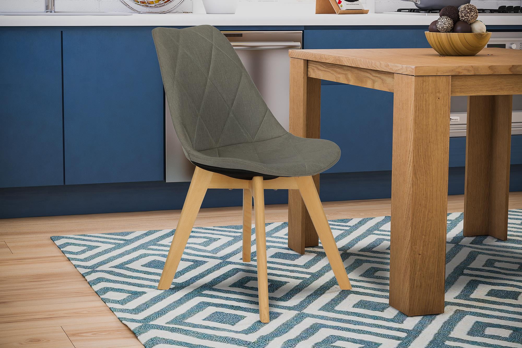 DHP Brisbane Dining Chair, Multiple Colors Gray Linen