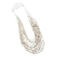 thumbnail image 3 of Exaggerated White Beaded Necklace Women Daily Use Bohemian 30x5cm 1Pcs, 3 of 3