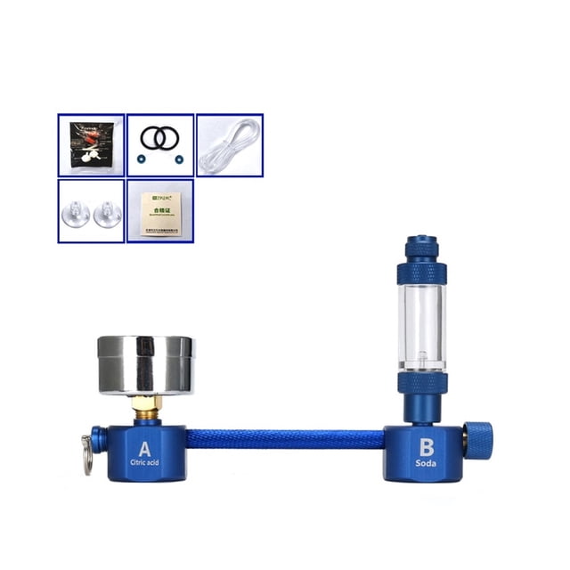 Aquarium DIY Keg CO2 Regulator Bubble Counter Solenoid Valve Diffuser Aluminum Alloy CO2 Generator Kit Hydroponics CO2 Regulator Emitter System ,Easy Installation