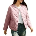thumbnail image 3 of Xdegoge Lightweight Quilted Jackets for Women Button Up Padded Barn Jacket Casual Loose Crewnceck Coat Trendy Fall Winter Warm Outerwear with Pockets, 3 of 9