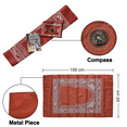 thumbnail image 3 of 5 PCS Islam Prayer Mat Portable Waterproof Muslim Pocket Size Light Rug with Compass, 3 of 7