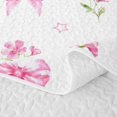 thumbnail image 5 of Erosebridal Pink Bow Flower Star Quilt Full, Cute Floral Print Full Bedspread Sets for Girls, 3 Pieces, 5 of 7