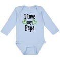 thumbnail image 3 of Inktastic I Love my Papa- hearts Boys or Girls Long Sleeve Baby Bodysuit, 3 of 5
